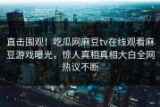 直击围观！吃瓜网麻豆tv在线观看麻豆游戏曝光，惊人真相真相大白全网热议不断