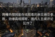 网曝热搜网能在线观看的麻豆麻豆参数，劲爆真相揭秘，圈内人丑闻评论区炸了