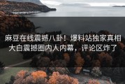 麻豆在线震撼八卦！爆料站独家真相大白震撼圈内人内幕，评论区炸了