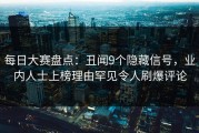 每日大赛盘点：丑闻9个隐藏信号，业内人士上榜理由罕见令人刷爆评论