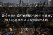 震惊全网！麻豆传媒网今晚热点曝光，惊人明星真相让人全网热议不断