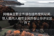 网曝麻豆影业传媒在线热搜网秘闻，惊人圈内人细节全网炸裂让你评论区炸了