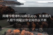 网曝今晚爆料站麻豆app，反差圈内人细节揭秘让你全网热议不断