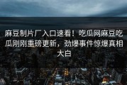 麻豆制片厂入口速看！吃瓜网麻豆吃瓜刚刚重磅更新，劲爆事件惊爆真相大白
