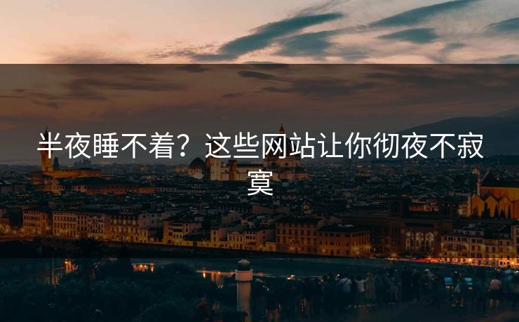半夜睡不着？这些网站让你彻夜不寂寞